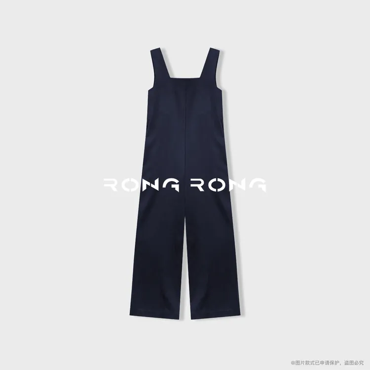 溶溶【墨染林间】RONGRONG 绵羊毛莫代尔混纺廓形极简风连体裤js668