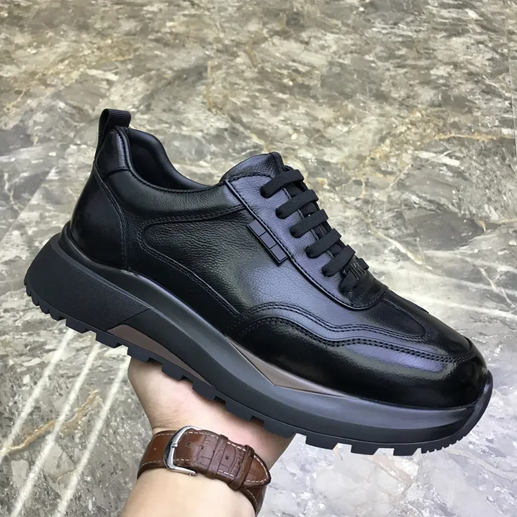 男鞋2026年新款广州真皮男士休闲鞋头层牛皮时尚厚底增高低帮皮鞋