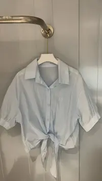 D181#翻领衬衫短袖夏季