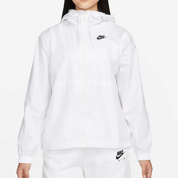 Nike/耐克正品女款纯色logo运动休闲梭织连帽夹克外套 DM6180-100