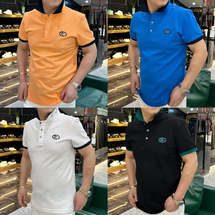 夏季 新款 时尚 休闲 朱蒂棉 鲜橙 短袖 POLO衫 052X1773