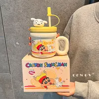 蜡笔小新联名马克杯茶水分离杯女陶瓷水杯子爆款2025新款生日礼物