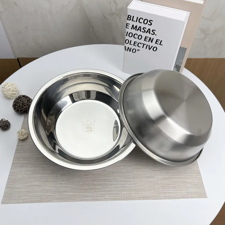 尚佰厨聚食品级不锈钢汤盆加厚家用和面盆烘焙洗菜盆铁盆子汤碗