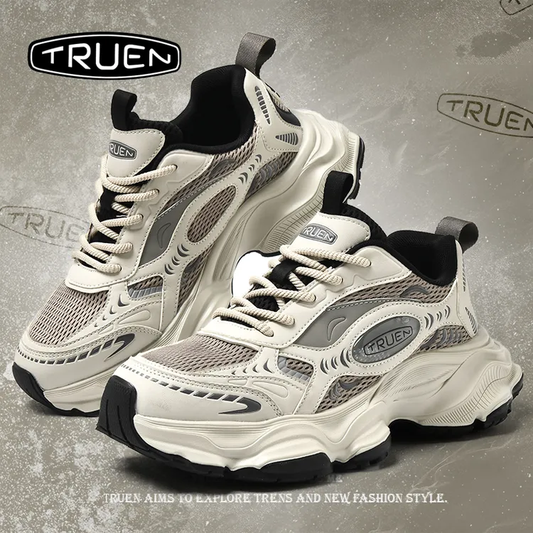 真恩老爹潮鞋男女同款高级感品质运动增高复古网红巴黎风鞋子男款