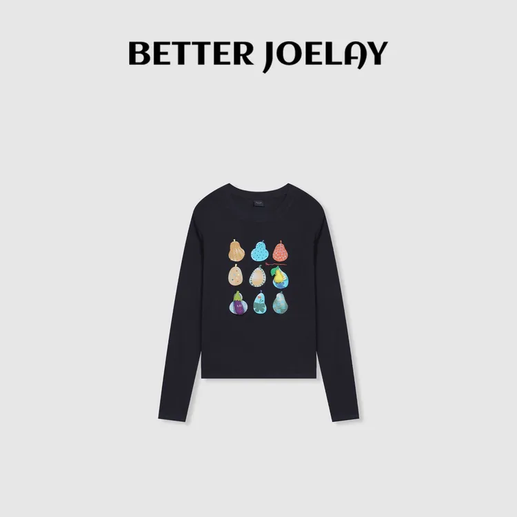 BETTER JOELAY-【贵妃梨】百搭简约T恤长袖潮流休闲风KH5000