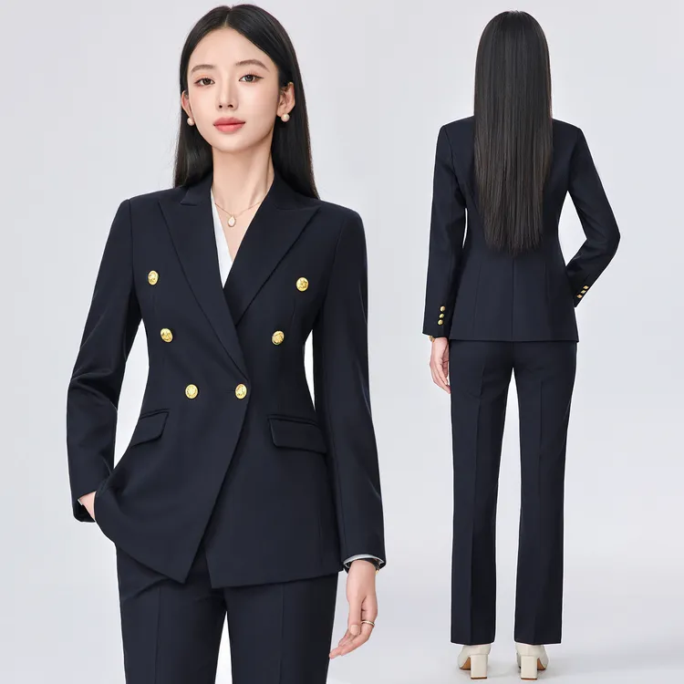 高端黑色西装套装女装职业装高级感正装气质女神范西服外套工作服