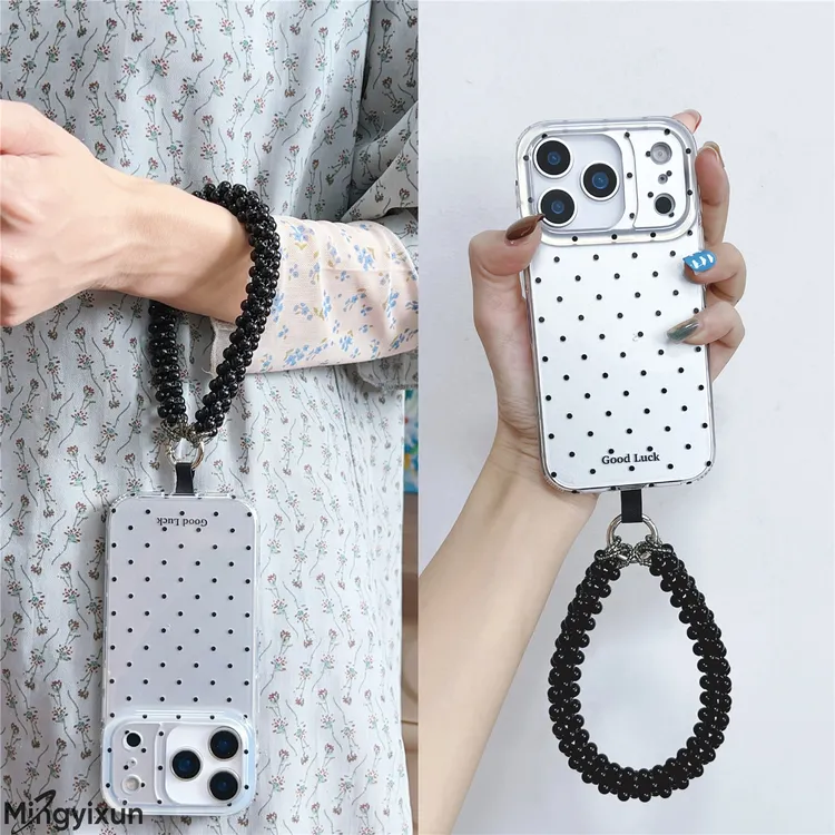 韩系小众高级感手拎适用苹果17ProMax波点iphone16手机壳15/14/13