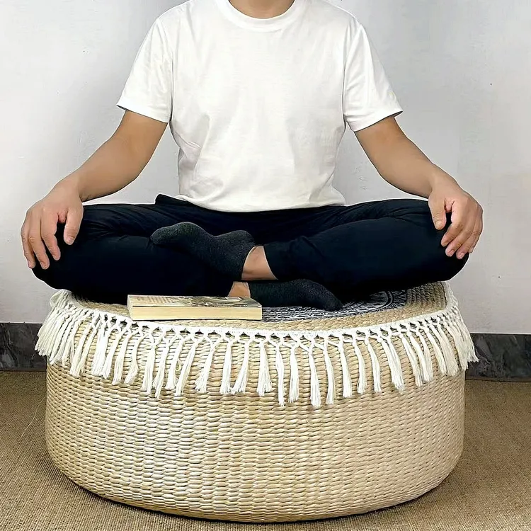 （拍蒲团送流苏）蒲团坐垫打坐夏日禅修垫跪拜垫家用坐墩垫子蒲草