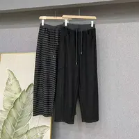 爆款！条纹抽绳女士休闲直筒裤