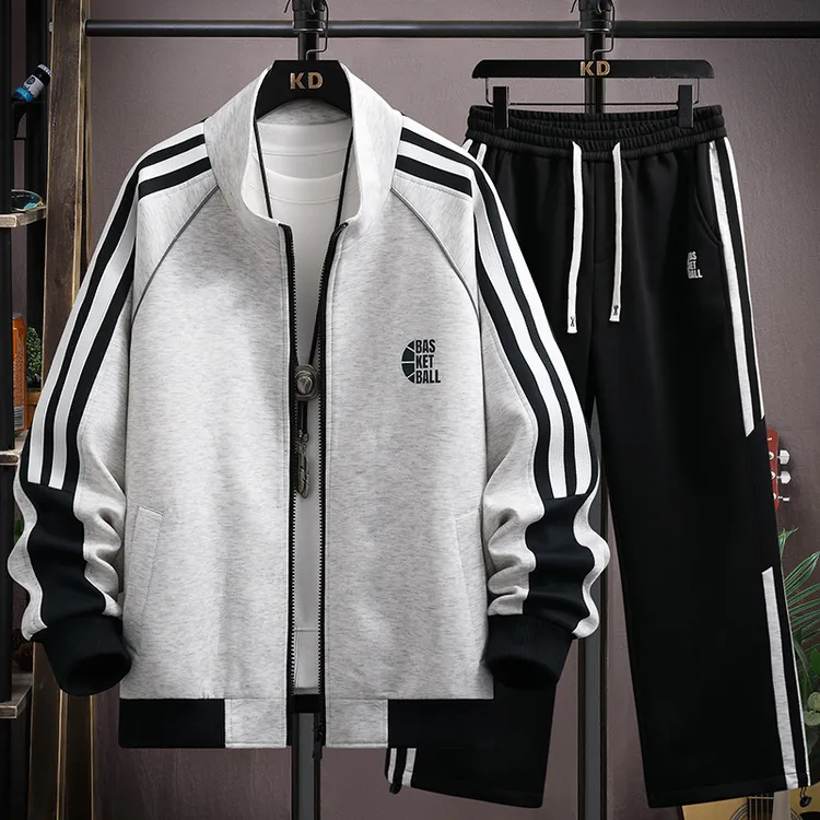 稻草人秋季新款休闲百搭青年运动套装时尚痞帅春秋季青少时尚男装