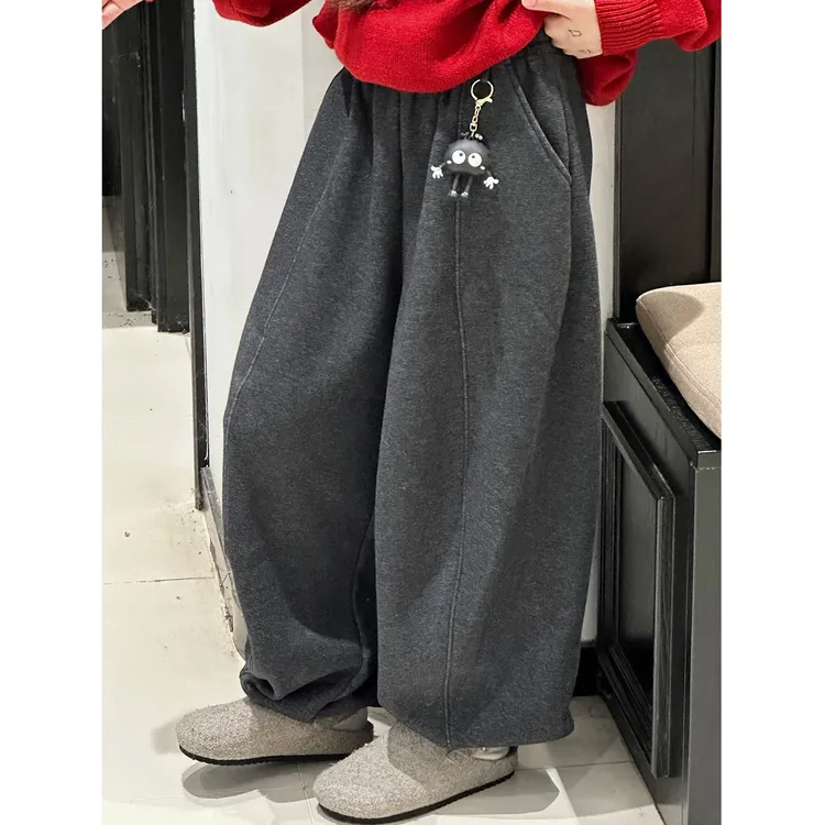K30194孙小美女童秋冬装弯刀裤2025新款儿童加绒加厚裤子休闲裤潮