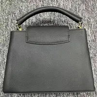 姝宴真皮女包黑盖