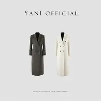 Yan1Design【罗曼蒂克】25秋冬小蛮腰双面羊毛手缝大衣双面呢女外套