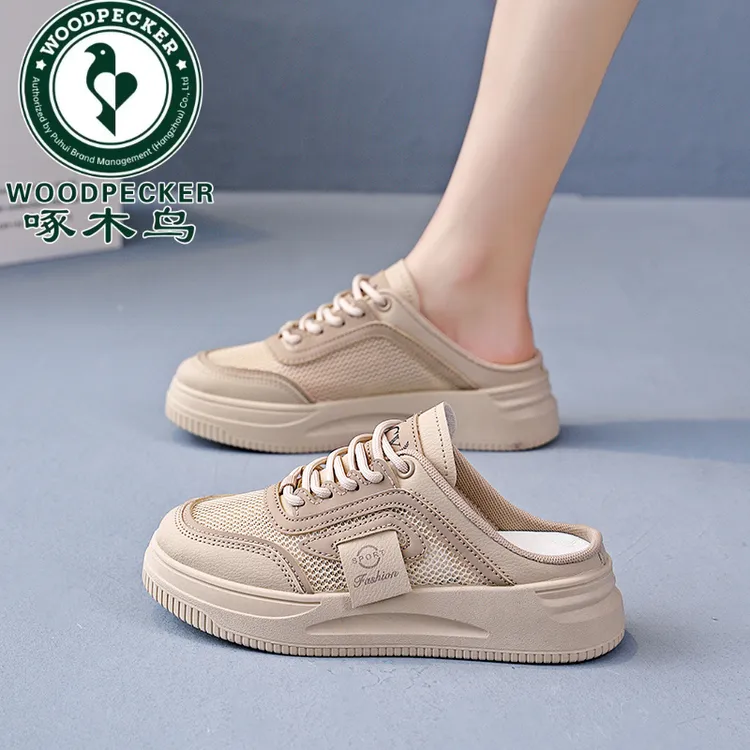 啄木鸟新款时尚包头半托鞋夏季时尚百搭凉拖半拖网红凉鞋韩版软底