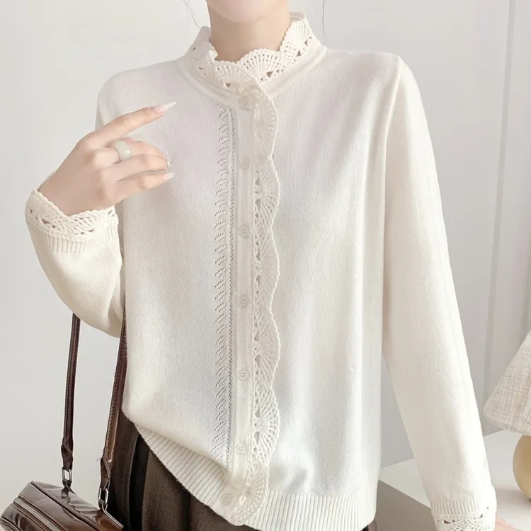 1460款★10羊绒90羊毛手工钩花边（627200155）