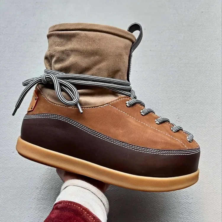 胖丁真皮面包鞋女2025秋冬新款休闲运动休闲鞋2025阔腿裤必备鞋