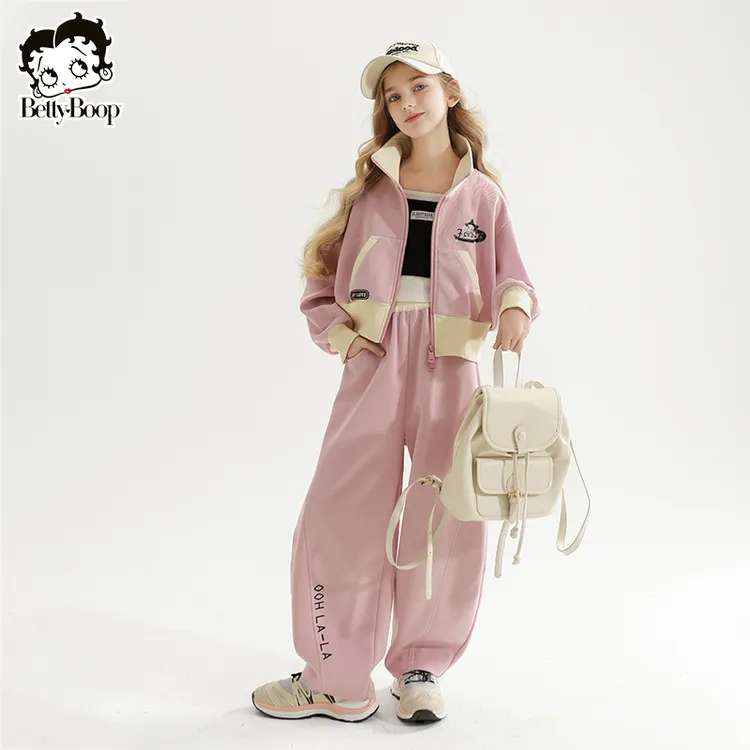 BETTY BOOP/贝蒂女童卫衣套装春秋两件套2025新款洋气童装潮23883