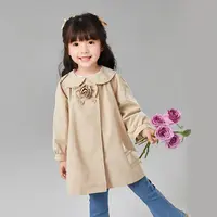 笛莎婴幼童25秋季风衣百搭休闲复古蝴蝶结A版外套-132512701