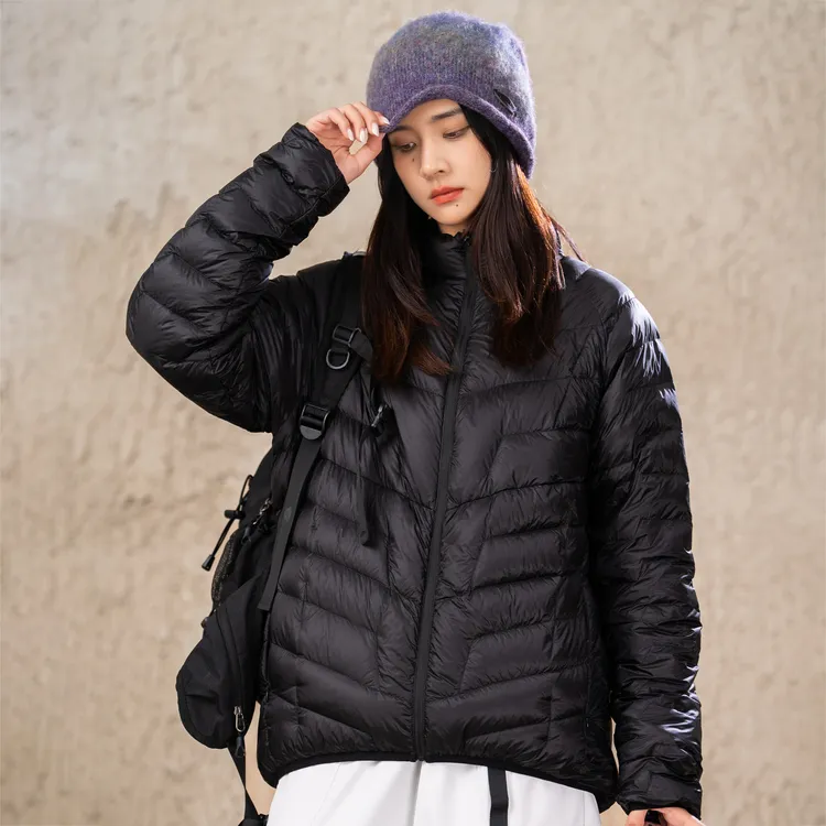 AOGZ立领排骨羽绒服男女冬季90鸭绒新款户外几何潮牌防寒保暖外套