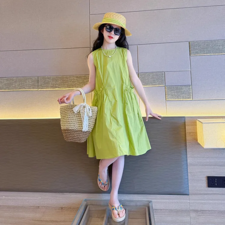 女童连衣裙夏薄款2025新款女大童夏季公主裙夏装儿童多巴胺小洋裙