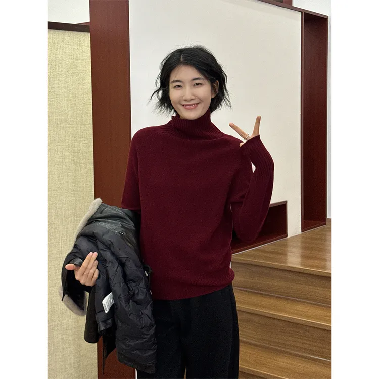LANGQING 解锁多巴胺穿搭 - 无缝一体绵羊毛针织衫47323#