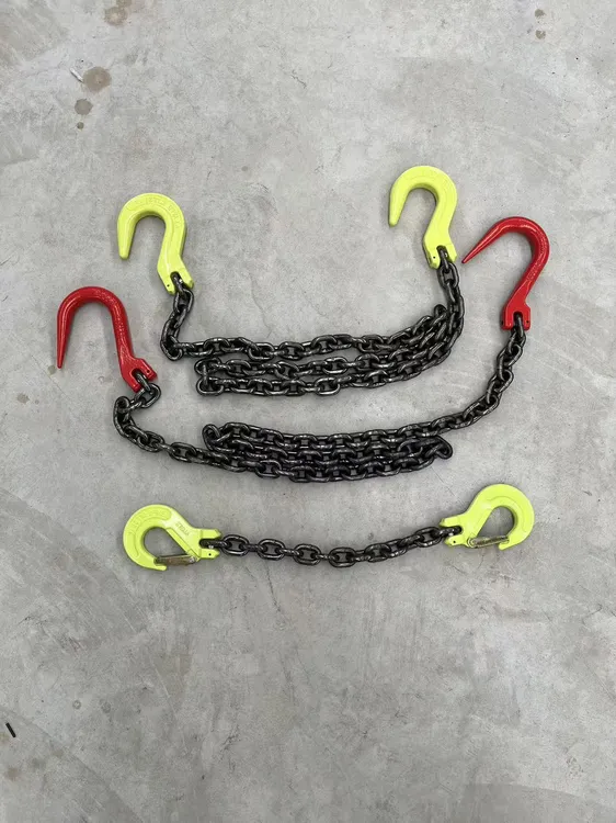 双链起重链条拖车链双头挂钩锰钢链条双钩子钢管钩大开口钩羊角钩