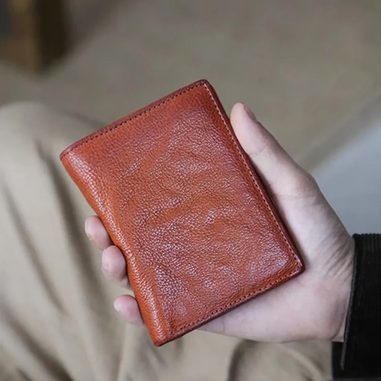 短款钱包质感复古质感男士两折钱包驾照卡包俩用银行卡包零钱夹