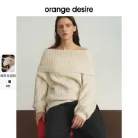 【织云毛衣】orange desire一字领柔软女装时尚羊毛衫OD2EWKZK168