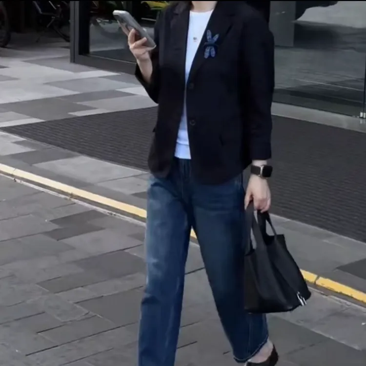 新款简约长袖百搭外套气质显瘦时尚潮流女装