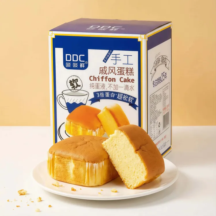 啖啖鲜手工戚风蛋糕603g北海道风味牛奶网红面包整箱健康早餐速食