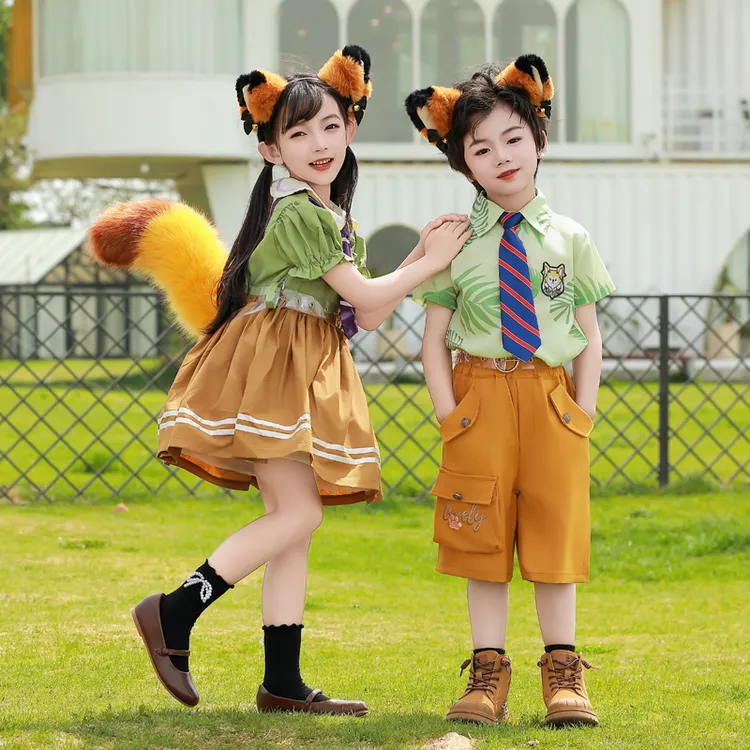 【尼克狐狸】儿童尼克cos演出服夏季男童女童卡通生日炸街萌趣礼服