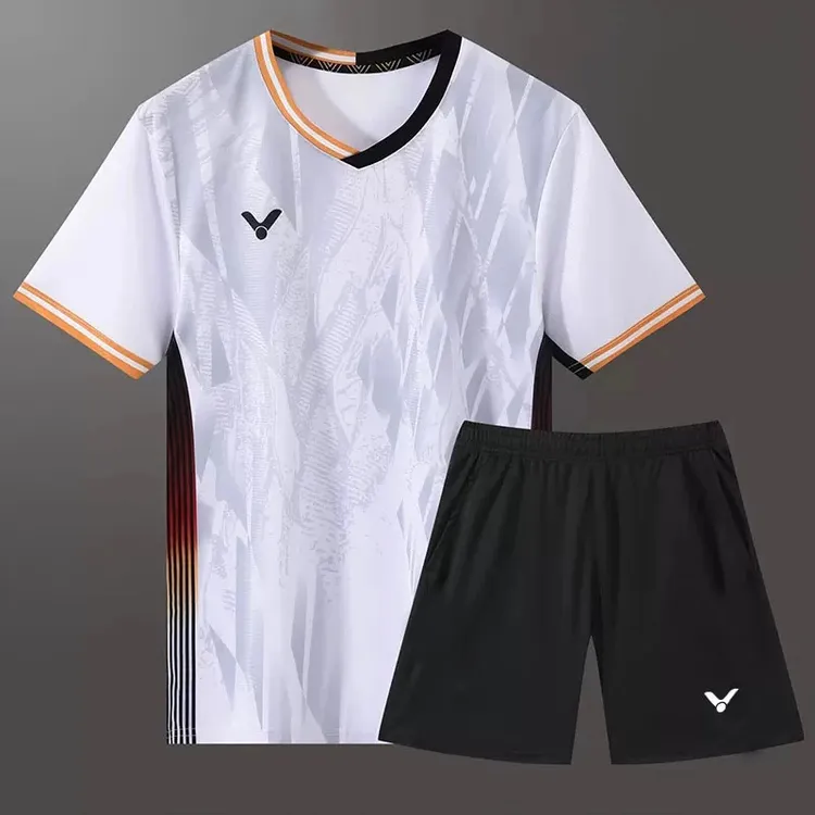 2025新款速干男女短袖羽毛球服短裤套装春夏透气比赛团队服定制
