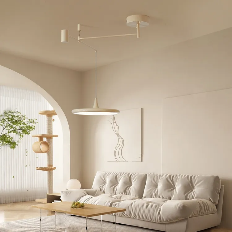 雷士照明摇臂客厅全光谱智能北欧可折叠餐厅吊灯餐吊中山GB灯具