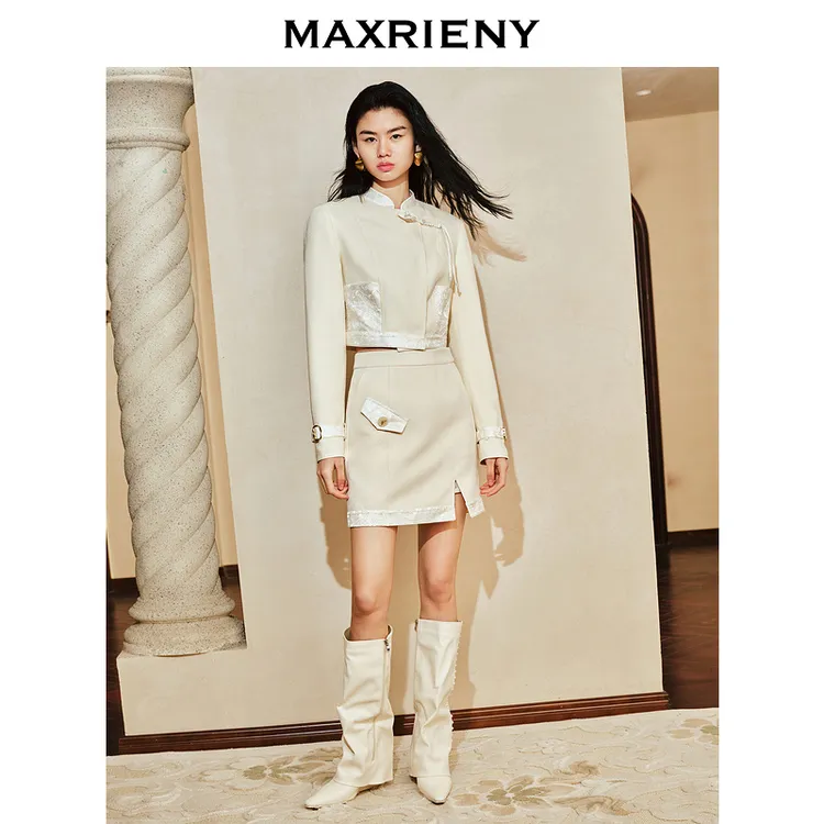 【商场同款】MAXRIENY2024牛仔外套