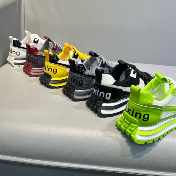 夏季新款潮流时尚网面鞋透气百搭舒适运动鞋休闲男鞋阿甘鞋