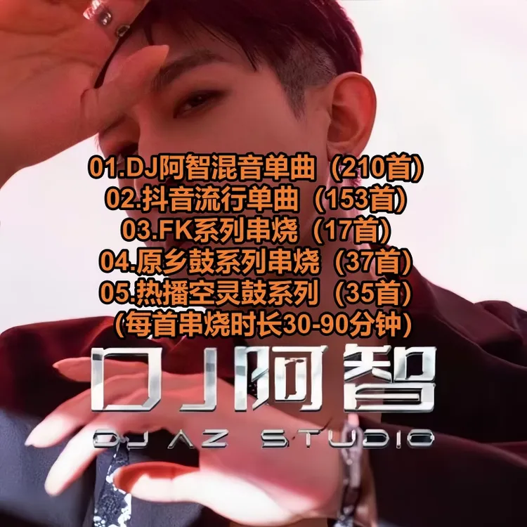 DJ阿智高品质mp3车载音乐U盘的精选歌曲中英文串烧私人口水旋律