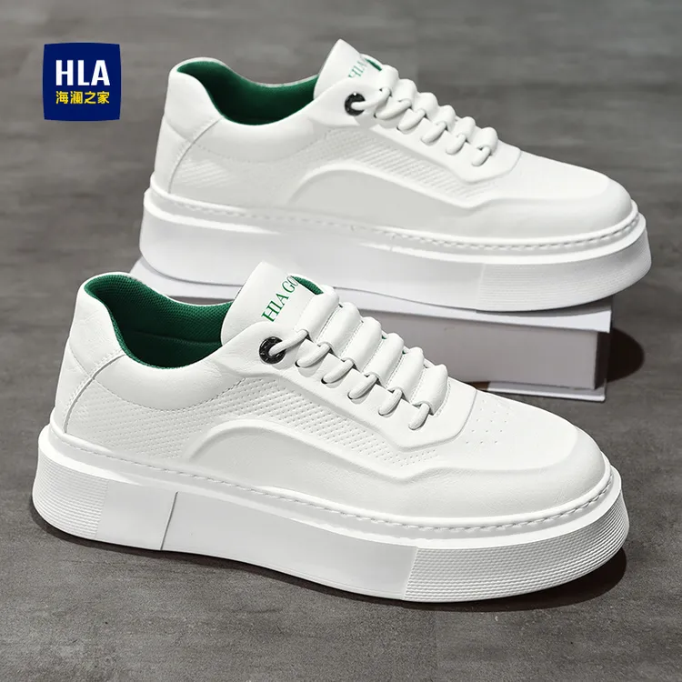 HLA/海澜之家男鞋2025秋季新款运动时尚休闲鞋潮流百搭板鞋小白鞋