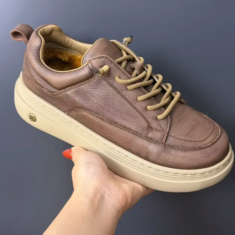 赫尼袋鼠加绒保暖百搭秋季透气潮流潮鞋韩版跑步低帮时尚男士