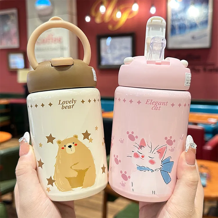 保温杯小容量女水杯子爆款2025最新款吸管水杯儿童便携迷你口袋杯