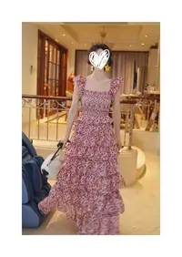 26112536【缪斯女神】明星同款显瘦高腰百搭连衣裙