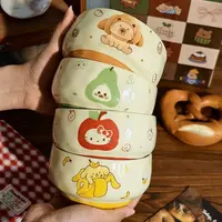 水果卡通ins餐具饭碗家用陶瓷甜品高颜值儿童饭碗可爱饭碗陶瓷碗