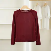 麦迪尚品【夕Y】50909182 春季简约套头圆领针织打底上衣品牌女装