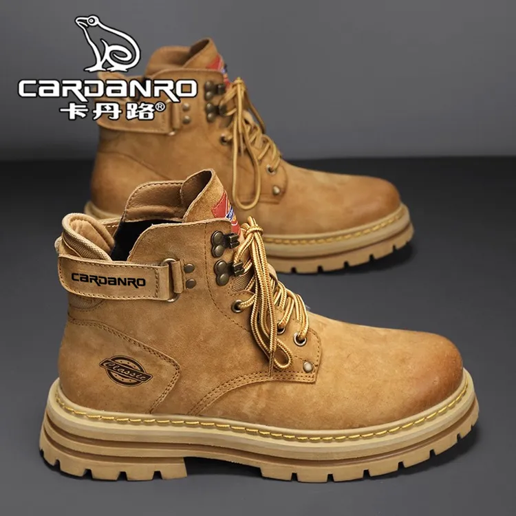 意大利Cardanro/卡丹路大黄靴男款冬季户外工装运动马丁靴子