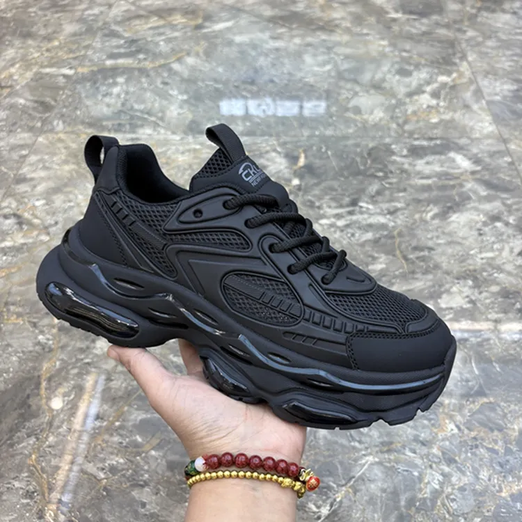 鞋子男2025夏季新款单网男士休闲鞋厚底老爹鞋舒适潮流男鞋运动鞋