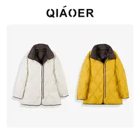 乔儿定制【暖美人】新国标90白鸭绒时尚休闲百搭羽绒服菱格保暖外套