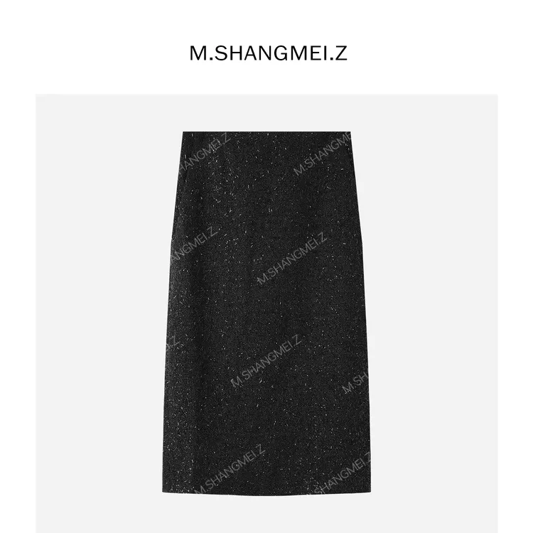 M.SHANGMEI.Z/沐熙【星光闪闪】美大哥圈圈纱织绵羊毛半身裙X123420