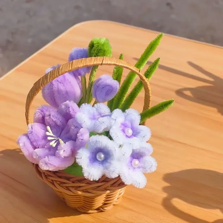 仿藤手工编织迷你花篮手提大中小号插花篮小花篮花篮