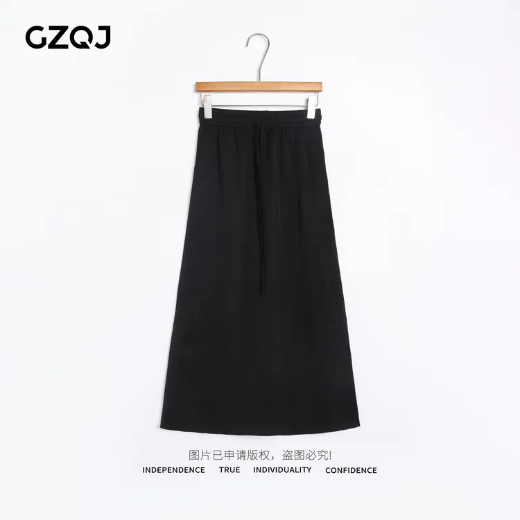 老琴私服【黛烟】人丝香云纱欧若风龟裂纹松紧腰半身裙子女夏款1222