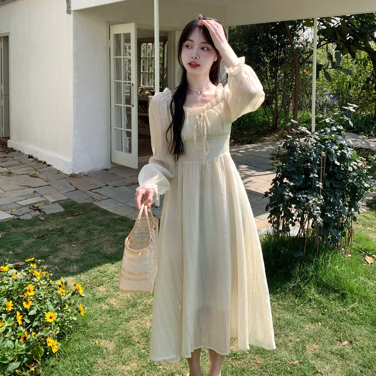【7804】大码仙女裙温柔氛围感高贵轻奢洋气连衣裙