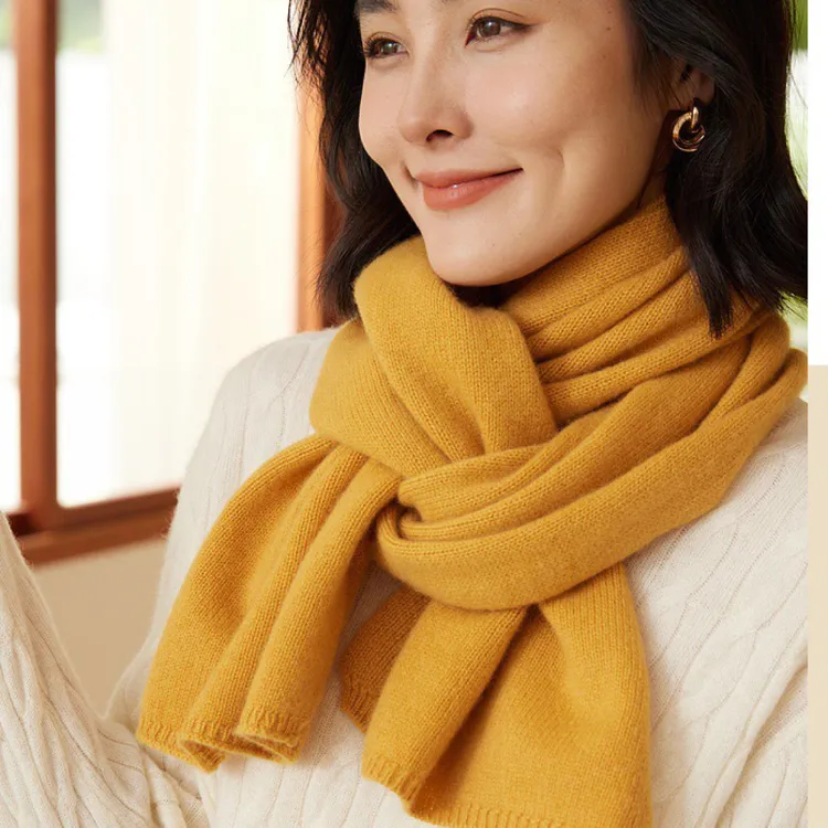 D19 正品 纯山羊绒 秋冬季加厚款围巾围脖柔软保暖舒适男女通用